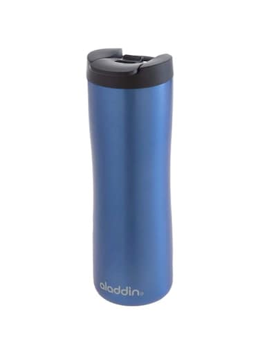 Aladdin Leak-Lock Thermavac&trade; Stainless Steel Mug 0.47L Blue &ndash; Leakproof   Double Wall Vacuum Insulated Cup   Keeps Hot for 3.5 Hours   BPA-Free Stainless Steel Travel Mug   Dishwasher Safe