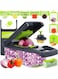 16-in-1 Multifunctional Vegetable Chopper &amp; Slicer &acirc;&euro;&ldquo; Food Cutter with 8 Interchangeable Blades, Onion &amp; Garlic Dicer, Veggie Cutter with Storage Container, Essential Kitchen Tool