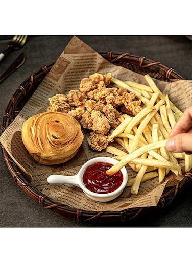 Sheets Food-Grade Oil-Proof and Waterproof Wrapping Paper, Burger/Sandwich/Fries Baking Paper, Tray Liners for Baking, Restaurant &amp; Commercial Use (18&Atilde;&mdash;18cm &amp; 20&Atilde;&mdash;30cm)