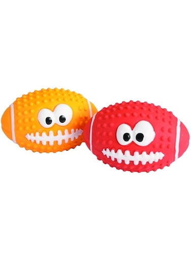 Camon Latex with Squeaker &ndash; Rugby Smile Ball -9Cm