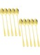 DaKuan Long Handle Stirring Spoon, Set of 10 Stainless Steel Mixing Spoon for Iced Tea, Coffee, Cocktail, Milkshake, Cold Drink- Gold