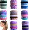 Elaur 50 Pcs Hair Ties for Women Girls and Kids, Elastic Seamless Hair Accessories, No Damage for Thick Thin Black No Crease Colored Hairband