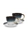 2pcs Mug And Saucer Set 230 ml, Galatica Series Dishwasher&amp;Microwave Safe, Breakfast Cup, for Coffee, Cocoa, Cappuccino, Milk