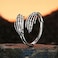 S925 Sterling Silver Oxidized Skeleton Hand Adjustable Open Ring(BSR608-E)