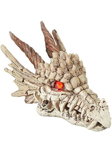 Penn-Plax Deco-Replicas Dragon Skull Gazer Aquarium Decoration &ndash; Safe for Freshwater and Saltwater Fish Tanks &ndash; Small