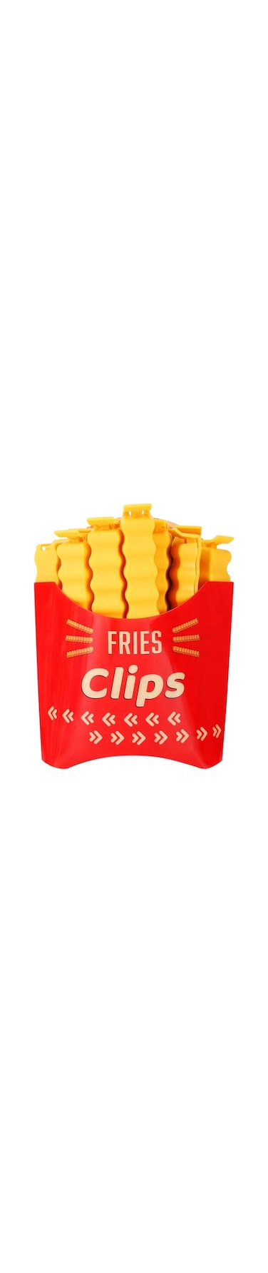 12 PCS French Fry Shaped Plastic Sealing Clips, Magnetically Attachable and Suitable for Refrigerators, for Moisture Proof Sealing of Kitchen Food and Snacks, with Upgraded Plastic Storage Case