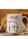 Coffee Mug Arabic "Turn Off Your Phone This Is Better for Your Friend" Gift, Funny Gift in white