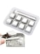 Showay Ice Stone Cube Tray with Tongs and Lid, 8 Honeycomb cubes, Flexible and Easy Release Ice Tray for Freezer, Cold Drinks, Cocktails &amp; Soda