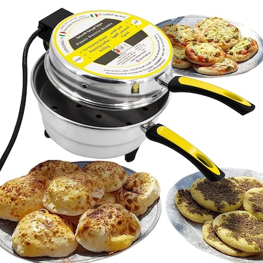 Al Huraiz Arabic Bread Maker Oven with Italian Heating Elements, 5.5L Capacity, 28cm, Electric Mini Oven For Flatbreads - Pita, Roti, Mini Pizzas and More