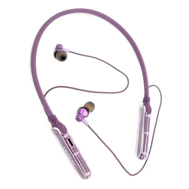 Desert 1102 Wireless Neckband ENC Earphone With Extra Bass and 130Hours Standby Time - Purple