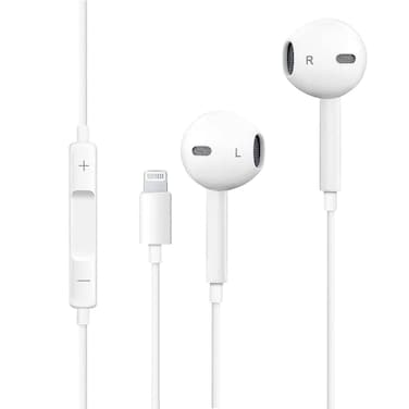 سماعات أذن سلكية بموصل Lightning من Wiwu EB-302 - أبيض