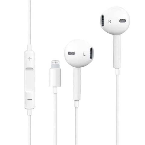 Wiwu EB-302 Lightning Connector Wired Earbuds - White