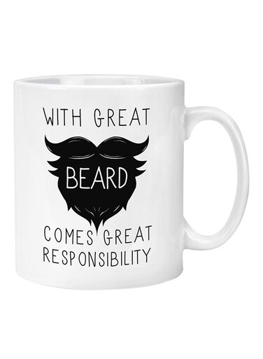 Your Wall Funny Beard Quote Coffee Mug White/Black