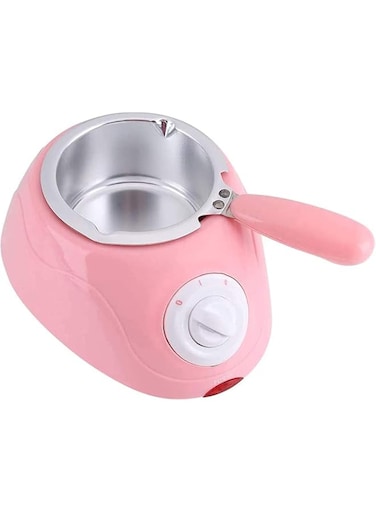 X&amp;Z-XAOY Electric Chocolate Melter Electric Fondue Melter Machine Plastic Hot Chocolate Melting Pot Kitchen Tool With DIY Mould Set (Color : Pink)