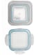 3 Pc Food Storage Containers With Blue Lids Airtight, Plastic Food Containers &amp; Kitchen Organization, Bpa Free, Leak Proof, Freezer &amp; Microwave &amp; Dishwasher Safe -C 18x18x7 Cm Clear, Blue