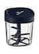Butterfly 3.8 Cups Premium Plastic Manual Food Chopper, Hand Pull String Onion Vegetable Mincer Dishwasher Safe, 900ml, Blue