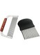 KASTWAVE Cabilock 2pcs Crinkle Cutters Wavy Chopper Cutters Stainless Steel Potato Fruit Vegetable Crinkle Cutters and French Fry Slicer Onion Holder Slicer Cutter Choppers