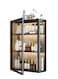 COOLBABY 3 Tier Bathroom storage Cabinet Shelf Wall Mounted Storage Cabinet with Clear Doors for Bedroom Bathroom Living Room Kitchen Storage Organizer