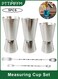 Stainless Steel Measuring Cup Set, Dual-Sided Liquid Measures &amp; Long Handle Stirrers for Home and Party Use