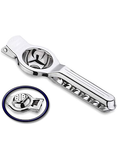 Kuber Industries Stainless Steel Lemon Squeezer With Bottle Opener (Silver, CTKTC01784)