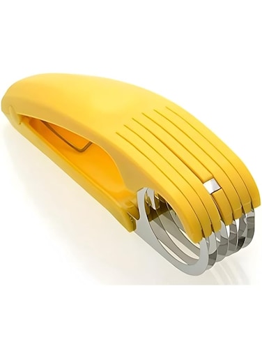Banana Slicer, Quick, Stainless Steel Cutter, Safe and Even Slices for Fruit Salads and Snacks, A Must-Have Kitchen Gadget for Kids, Adults, Elders and Healthy Eaters