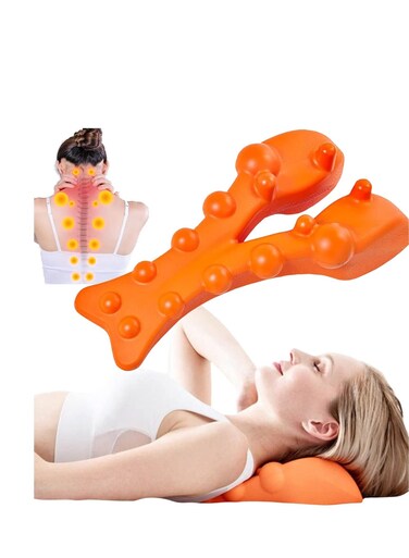 Neck and Shoulder Relaxer, Cervical Traction Device, Neck Stretcher Chiropractic Pillows, Trigger Point Massager Tool for TMJ Pain Relief, Headache Muscle Tension Spine Alignment