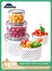3 Pcs Large Fruit Containers For Fridge, Airtight Food Storage Containers with Removable Colander, Dishwasher &amp; Microwave Safe, Berry Produce Container Keep Vegetable, Fruit, Meat Fresh Longer