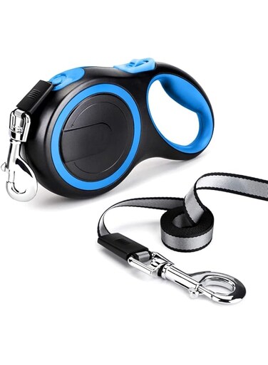 Retractable Dog Leash, Dog Training Leash 3M with Anti-Slip Handle Dog Retractable Leash for Small Medium Larger Dogs Up to 15KGS, One Button Tangle-Free Heavy Duty Long Dog Lead for Running Walking