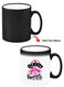 Color Changing Heat Sensitive Ceramic Mug, Image Revealed When HOT Liquid is Added! Queen of all hearts Black