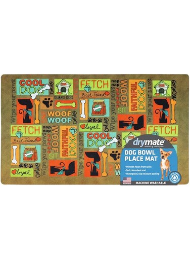 Drymate Dog Bowl Place Mat, Brown, Dpm1220Bncd