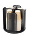 Rotatable Coffee Cups Organizer, Cups Dispenser Coffee Cup Holder Disposable Cups Holder with 4 Compartments (Black)