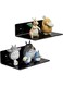23 Cm Black Wall Shelves, Acrylic Wall Mounted Ledges Display, Acrylic Display Wall Shelf For Funko Pop Figures, Collections, Plants, Decor, Toiletries, Spices, Pack Of 2