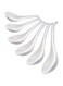 CHILDIKE Porcelain Soup Spoons Set of 6, Ceramic Chinese Soup Spoons 6.6 Inch, Asian Soup Spoons, Japanese Ramen Spoons, White