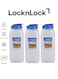 &amp; LOCK LocknLock Aqua Water Bottle 900ml - Pack of 3, BPA-Free, Flip-Top Lid