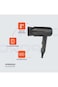 Lifestyle 1200W Foldable Hair Dryer with 3 Heat Settings &amp; Concentrator Nozzle