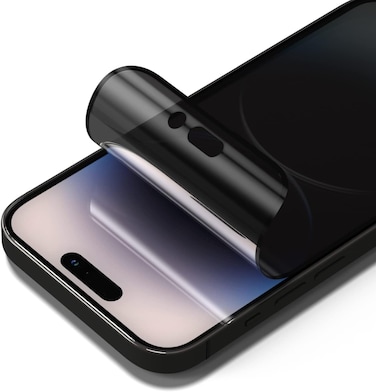 Muzz 3D Impact Privacy Glossy Screen Protector for iPhone 16 Pro Max, Ultra Impact Protection, 3D Curved Edges, Full Coverage (Privacy Glossy, iPhone 16 Pro Max)