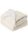 Sherpa Blanket Single Size Twin Plush Bed Blanket Throw Blanket Flannel Fleece Reversible Lamb Blanket Warm and Plush Travel Blanket Off White 160x220 cm
