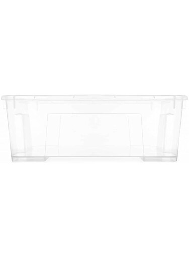 SAMLA Transparent Storage Box, 11 l, 39 cm x 28 cm x 14 cm, Perfect for sports equipment, gardening tools or laundry and cleaning accessories
