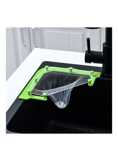 Sink Strainer Bag Set With Filter Holder Green/White