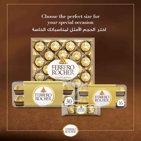 Ferrero Rocher Fine Hazelnut Milk Chocolates 16 Piece Gift Box 200g