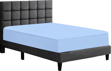 Zen 100% Egyptian Cotton King Size Fitted Sheet - Extra Deep, 300 Thread Count, Soft, Fade &amp; Wrinkle Resistant (Blue)