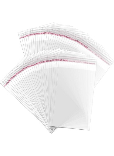 Clear Self-adhesive Bags,Self Sealing Cellophane Display Bags/Sealable Bags, Food Safe, Cello Bags OPP for Cookies,Cards,Envelopes,Pictures