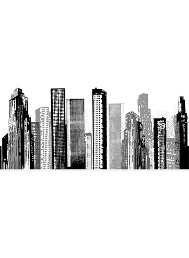 Roommates Cityscape Giant Wall Decal, Multi-Colour, Rmk1602Gm