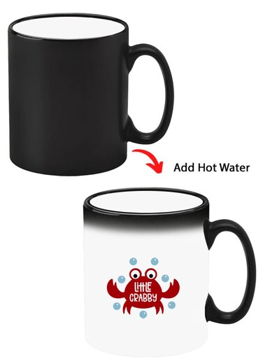 Color Changing Heat Sensitive Ceramic Mug, Image Revealed When HOT Liquid is Added! Little crabby