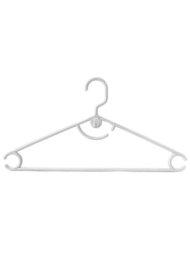 Hanger Plst. Arch White 12 Pcs Set