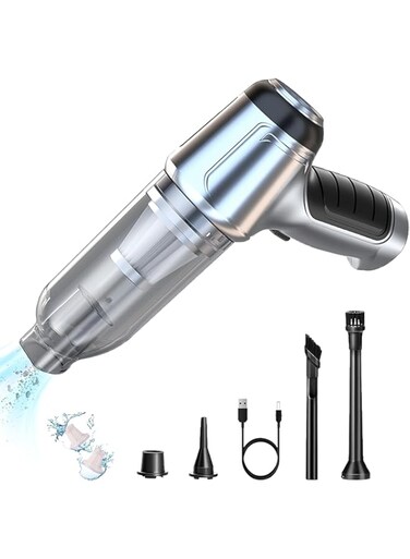 Portable Mini Car Vacuum, 120W High Power Wireless Handheld Vacuum Cleaner Cordless Rechargeable with 15000PA Strong Suction for car, Office and Home,