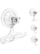 KASTWAVE Powerful Vacuum Suction Cup Hooks, Reusable Waterproof Shower Hook, 4Pcs Vacuum Suction Hooks - Razor Holder - Wreath Hook - Multi-Use for Bathroom Kitchen Office