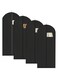 YumLock Garment Bags 5-Pack Durable, Clear, Zippered Suit Covers, 140x60cm, for Closet Organization, Dust-Proof Clothes Storage for Suits, Dresses, Coats