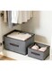 Foldable Storage Box Set - Pure Grey (with Lids &amp; Handles)