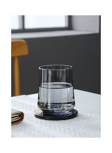 Household Electroplated Spiral Glass Water Cup Grey